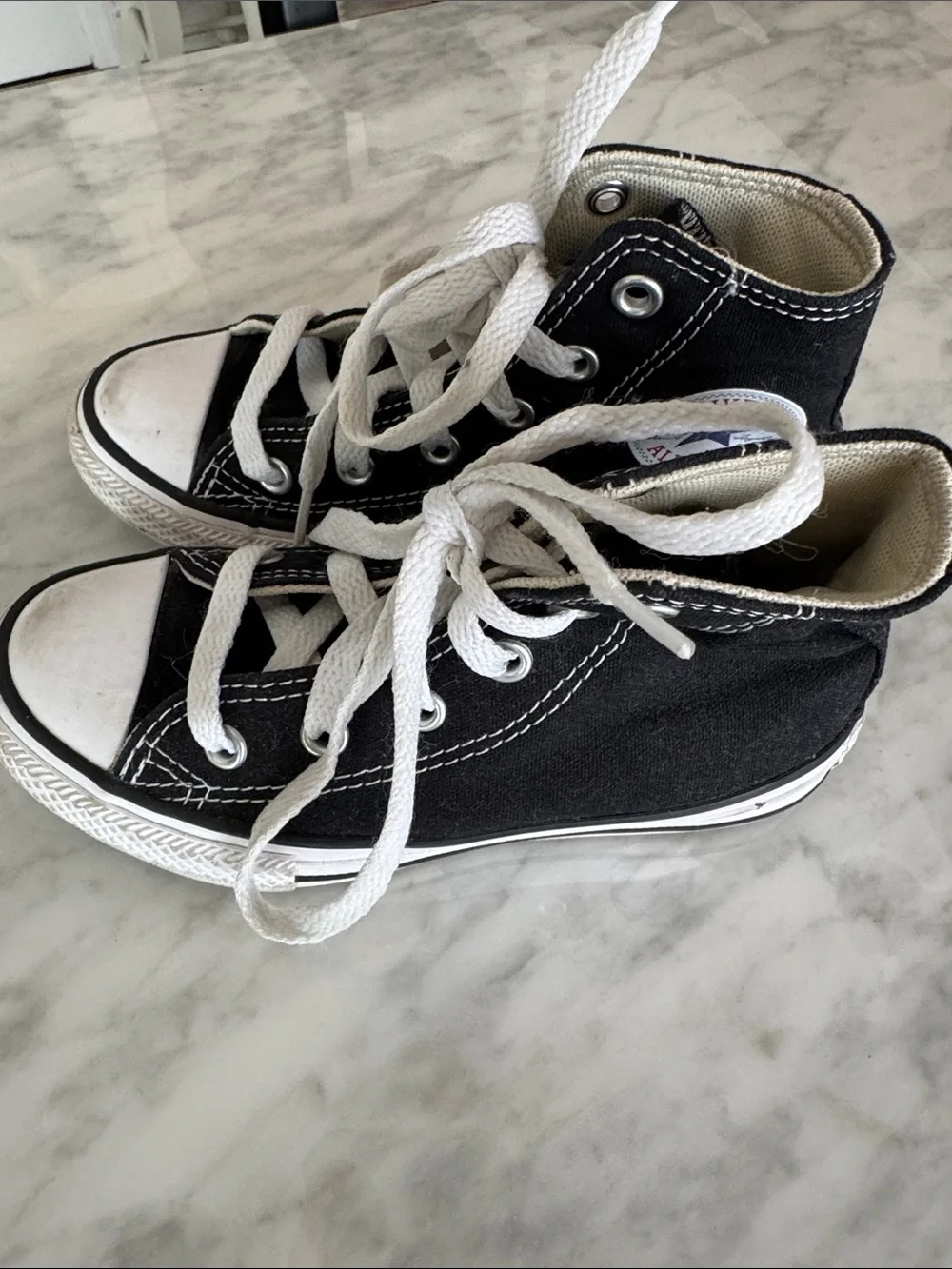 Converse Kids' Black High-Top Canvas Sneakers - 11 - Picture 3 of 5